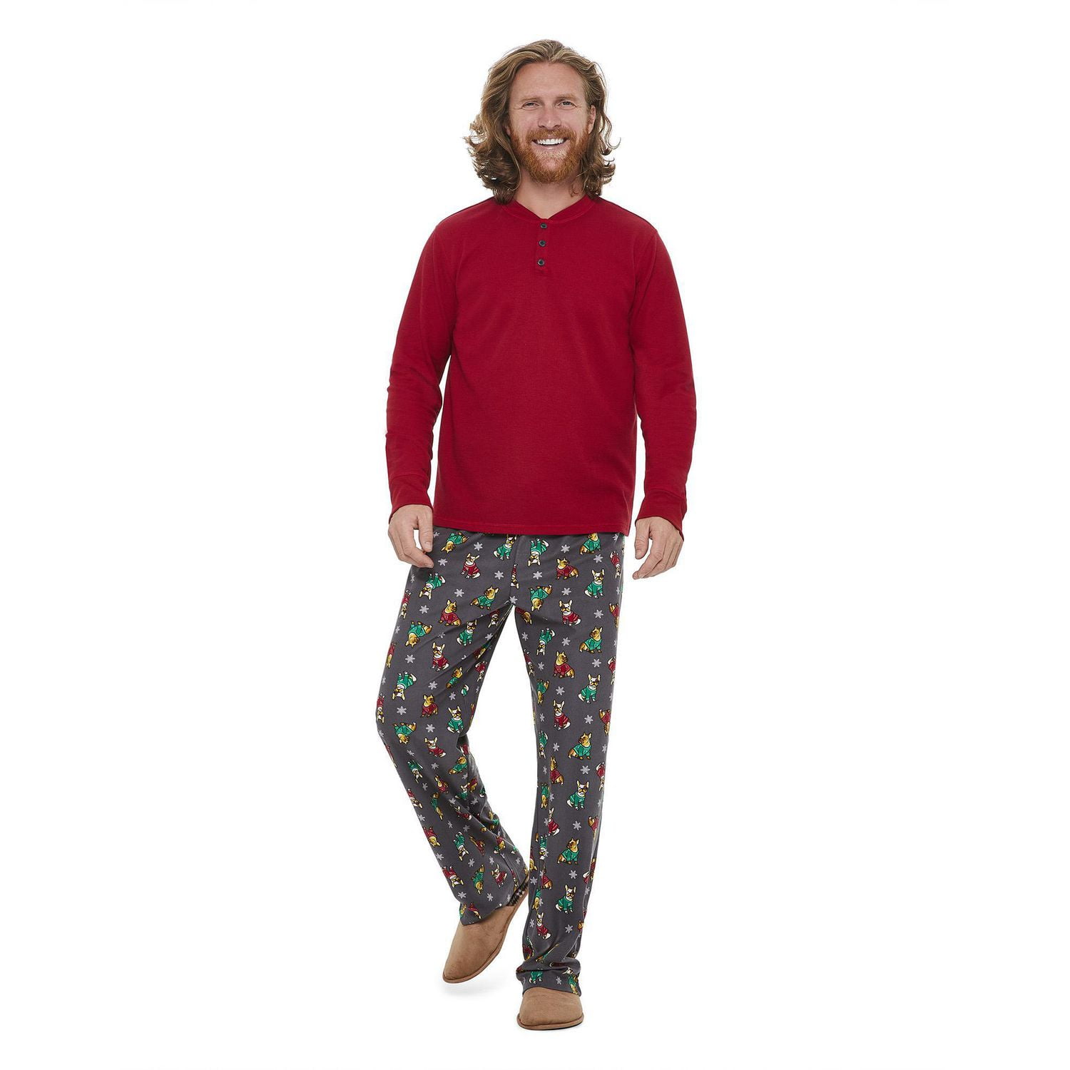 George Men's Holiday Pajamas 2-Piece Set