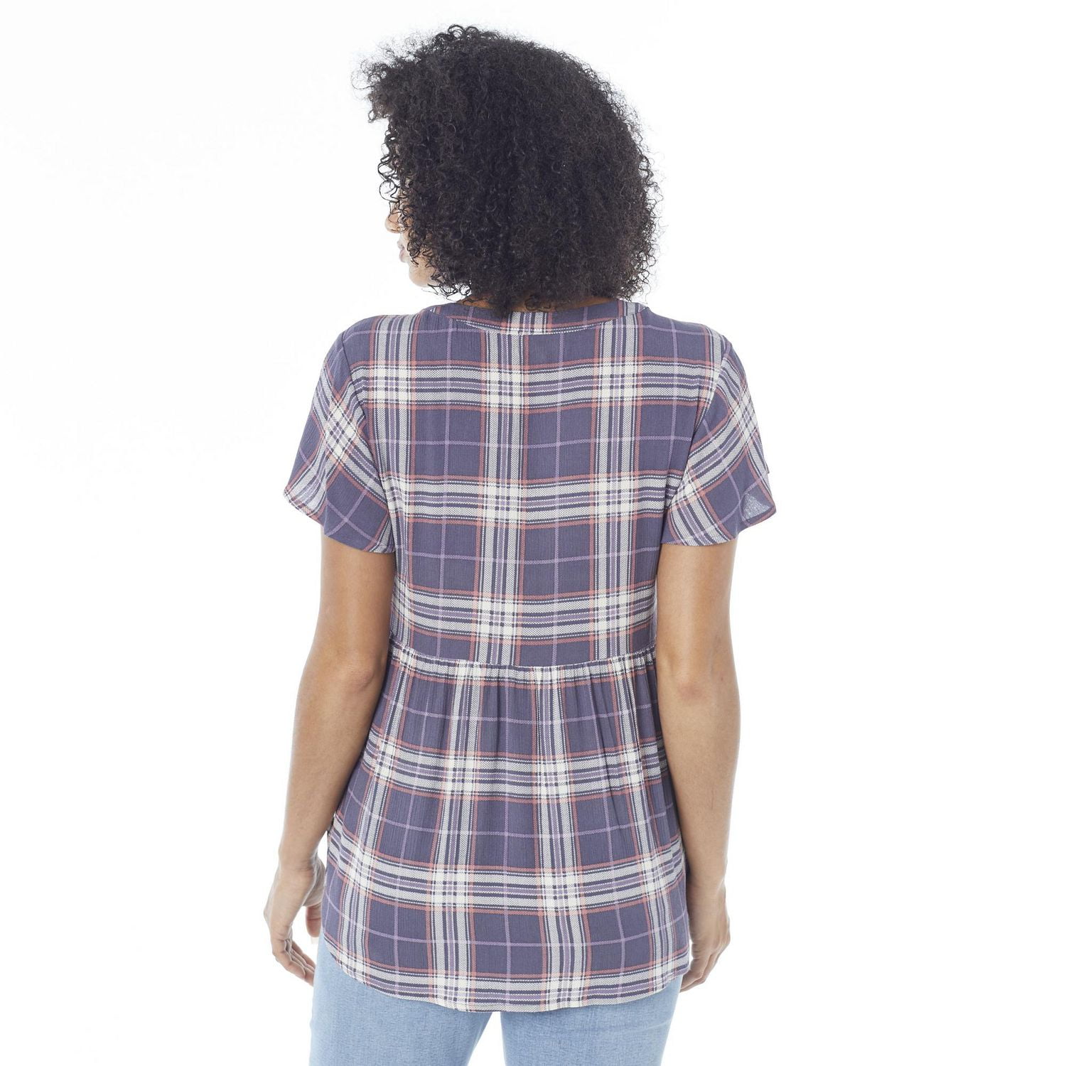 IVY Women's Flutter Sleeve Printed Blouse