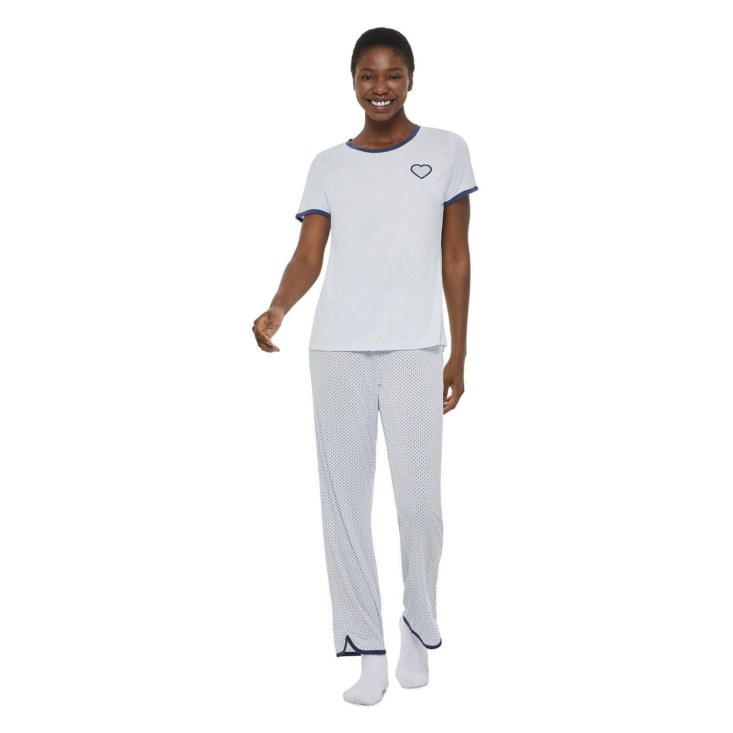 LOVE Ellen DeGeneres Women's Tee and Pant Pajamas 2-Piece Set