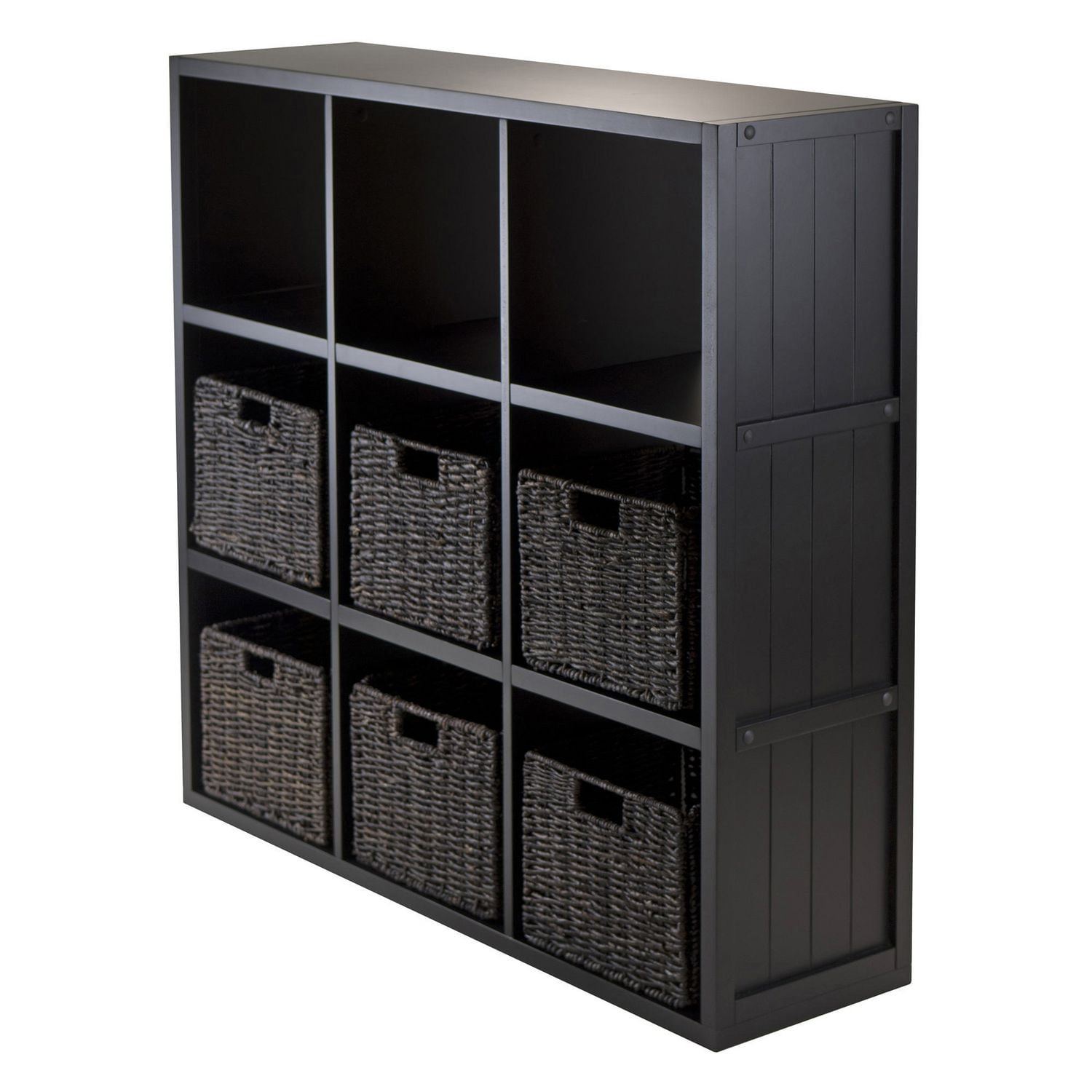 7Pc Timothy 3 x 3 shelf with 6 Foldable Baskets, item 20640 Walmart