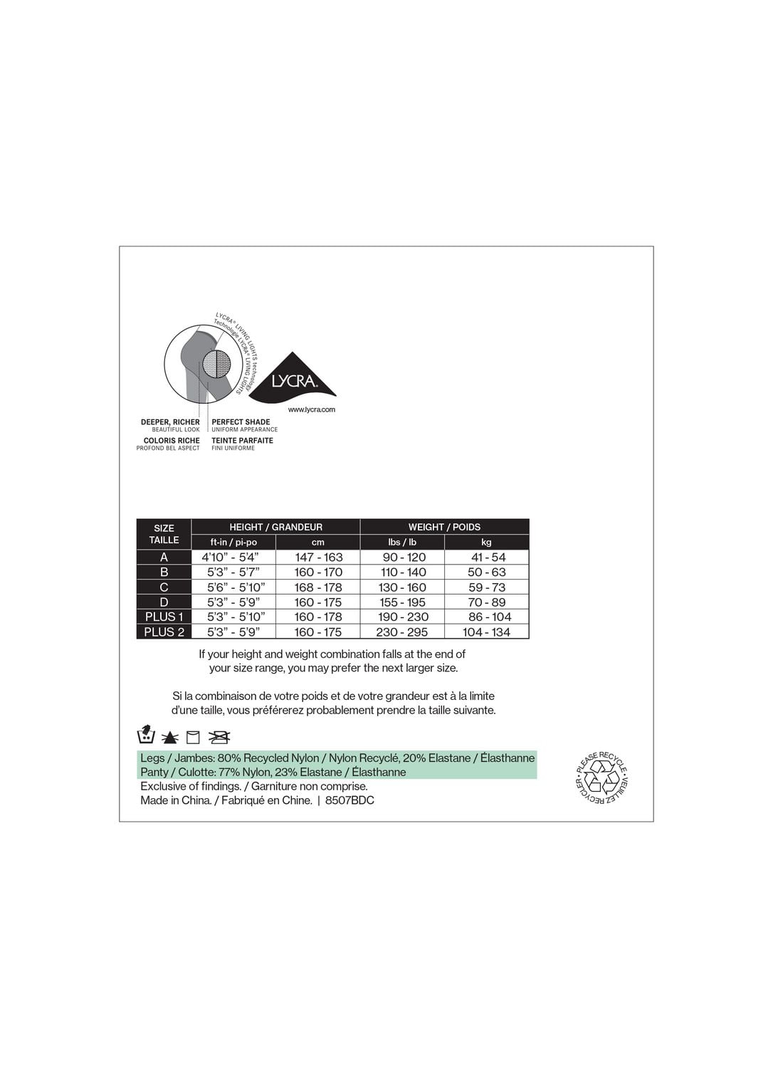 Secret® Light Tights Black 1pk, Size: A to 2X