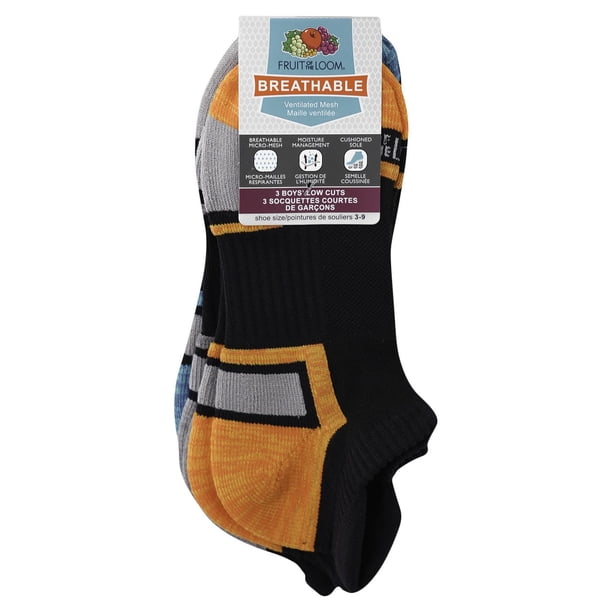 Fruit of the Loom Boys Low Cut Tab Socks- 3 Pack - Walmart.ca
