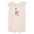 thumbnail image 1 of George Baby Girls' Flutter Sleeve Romper, 1 of 1