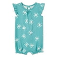 thumbnail image 1 of George Baby Girls' Flutter Sleeve Romper, 1 of 2