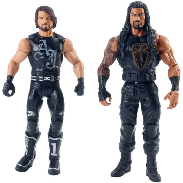 WWE – Figurine articulée – Coffret de 2 – Aj Styles et Roman Reigns