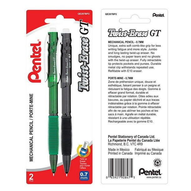 Crayons mécaniques GT Twist-Erase de Pentel