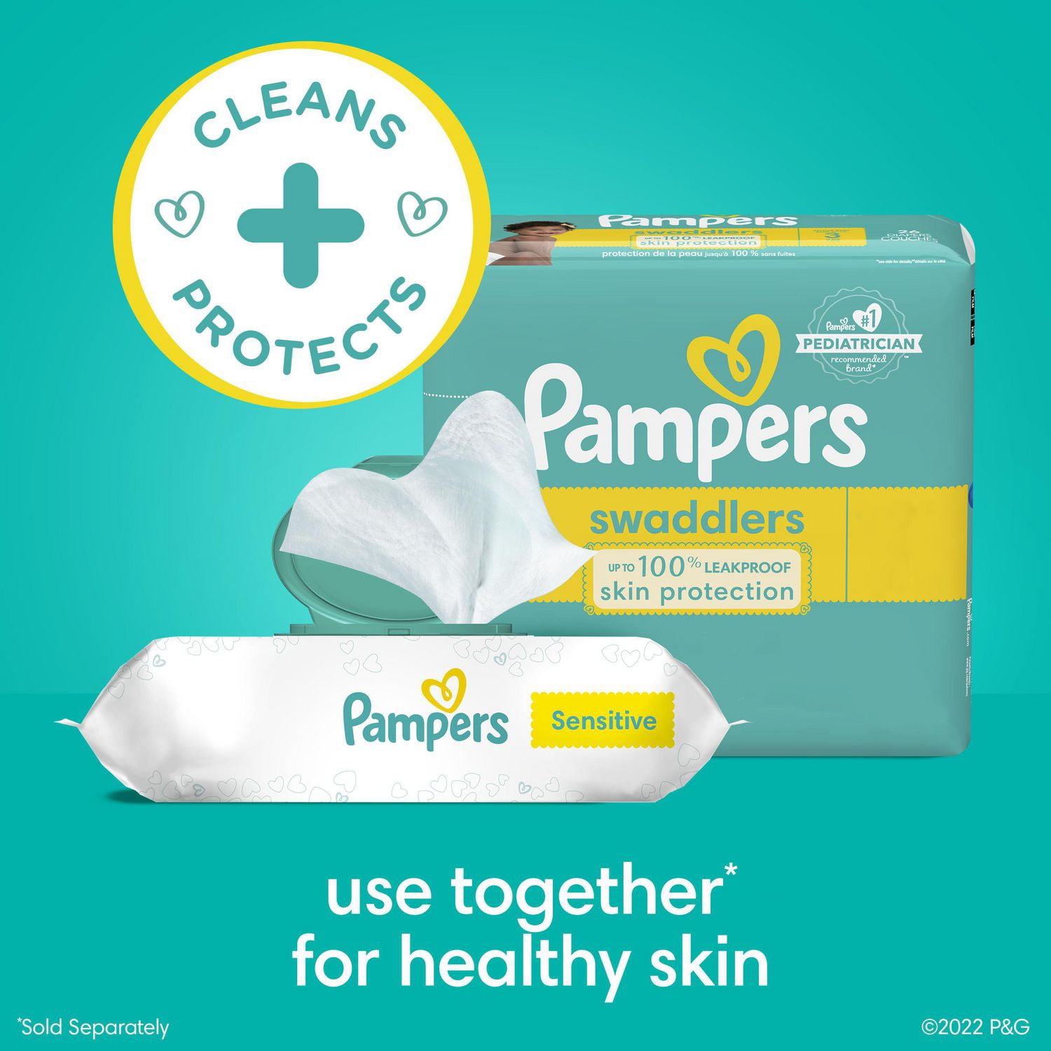 pampers sensitive wipes pop top