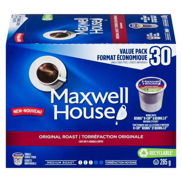 Maxwell House Original Roast Coffee Pods, 285g, 30 Pods Walmart.ca