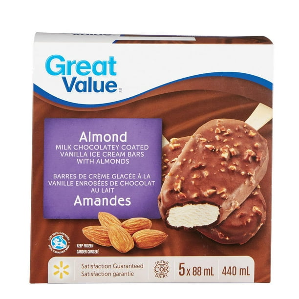 Great Value Chocolate Coated Ice Cream Bars with Almonds Walmart.ca
