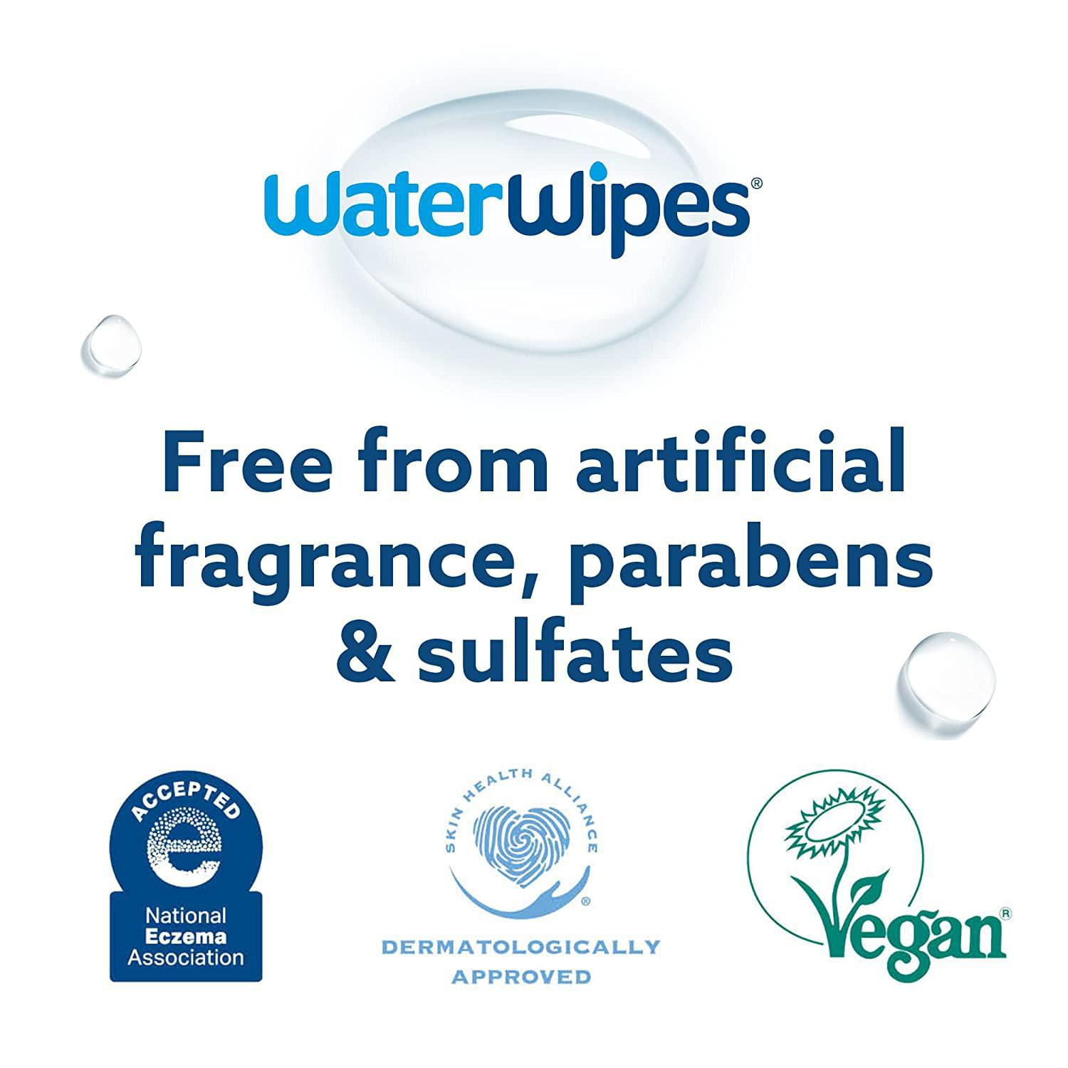 WaterWipes Plastic-Free Original Baby Wipes, 99.9% Water Based