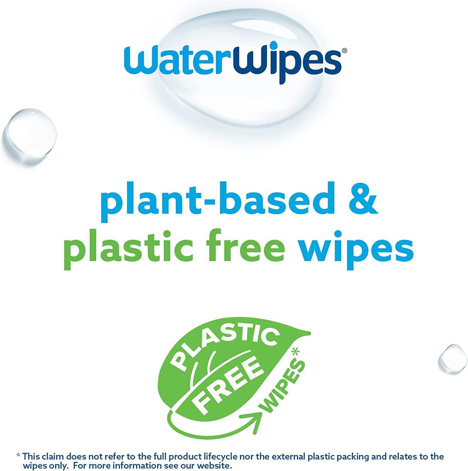 WaterWipes Plastic-Free Original Baby Wipes, 99.9% Water Based