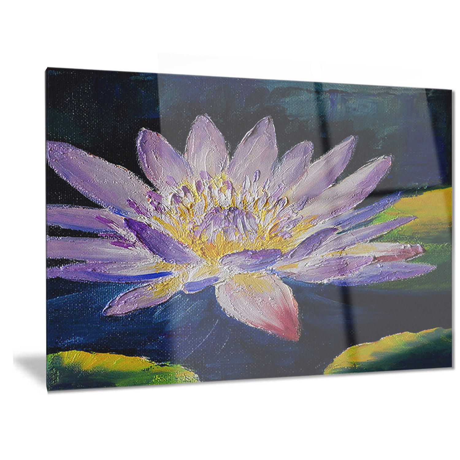 Design Art Purple Lotus Flower Floral Metal Wall Art Walmart Canada