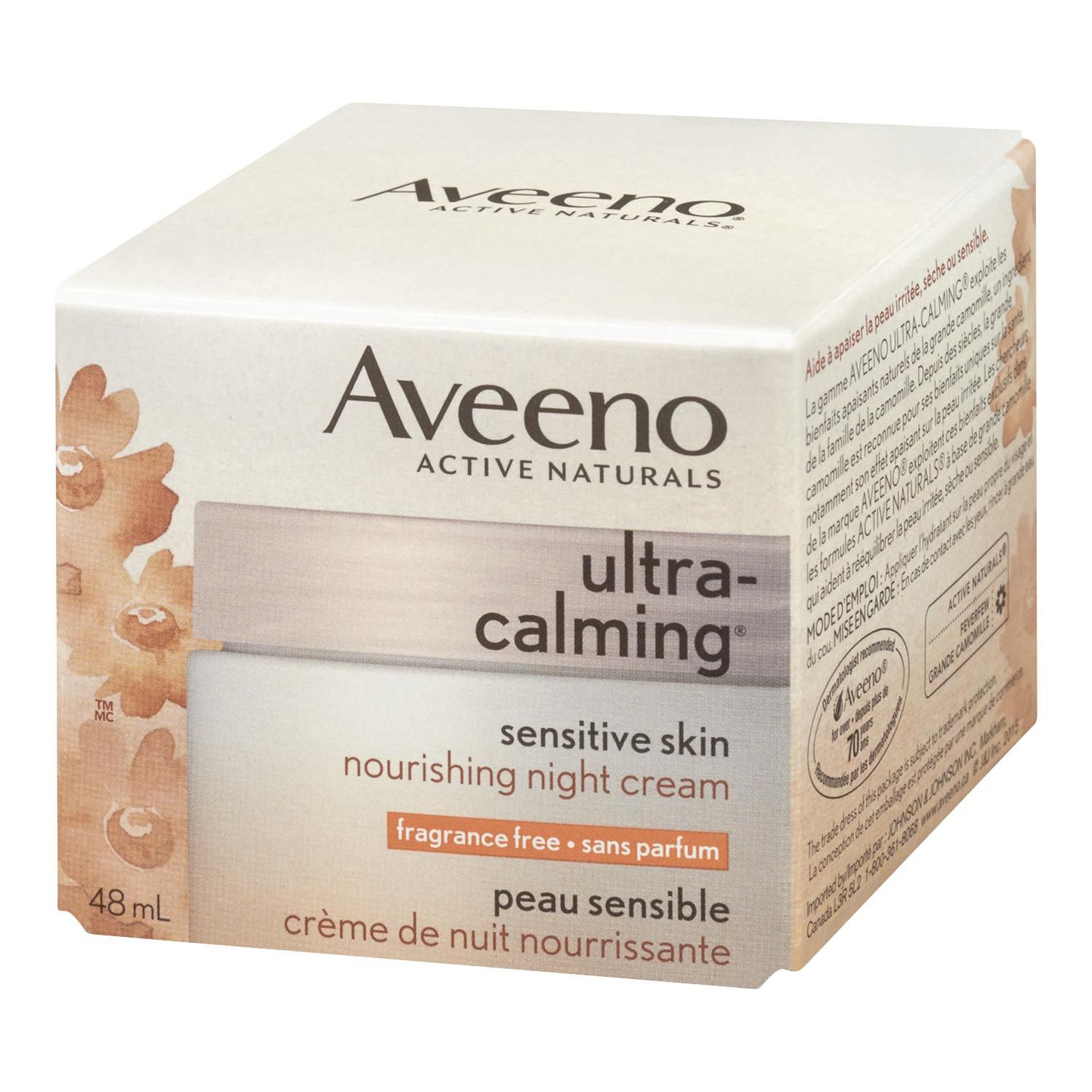 Aveeno ultra calming night shop cream