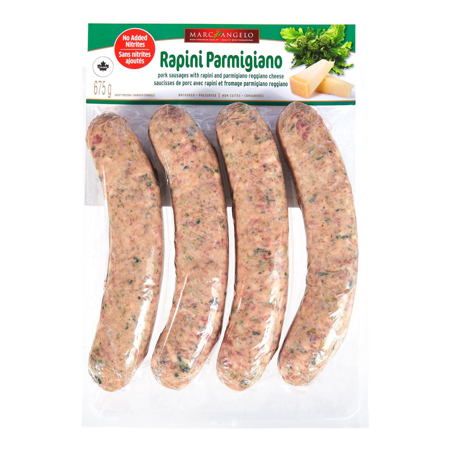 Marcangelo Pork Sausages With Rapini and Parmigiano Reggiano Cheese