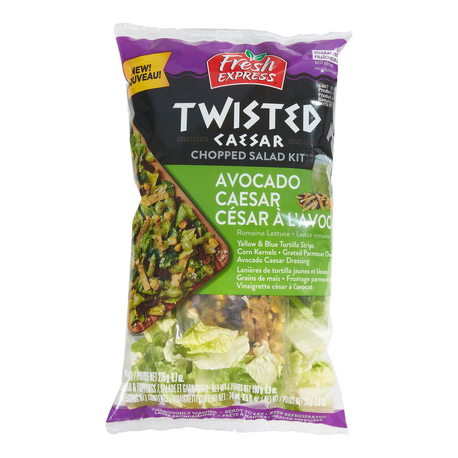 Twisted Caesar Avocado Caesar Chopped Salad Kit - Fresh Express