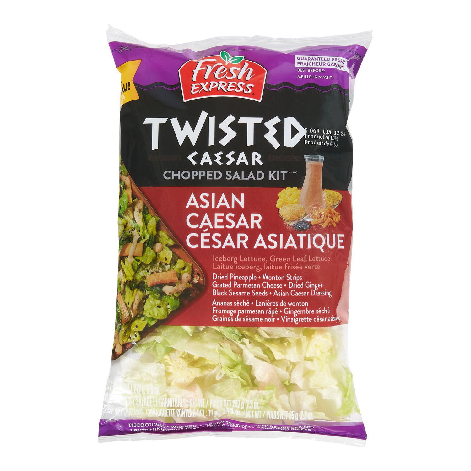 Fresh Express Twisted Caesar Asian Caesar Chopped Salad Kit Walmart