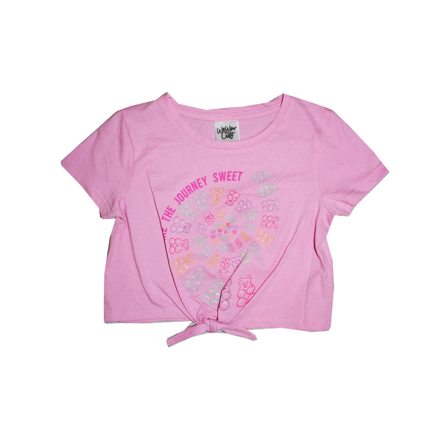 Girls We Wear Cute Make Journey Sweet Front Tie Top