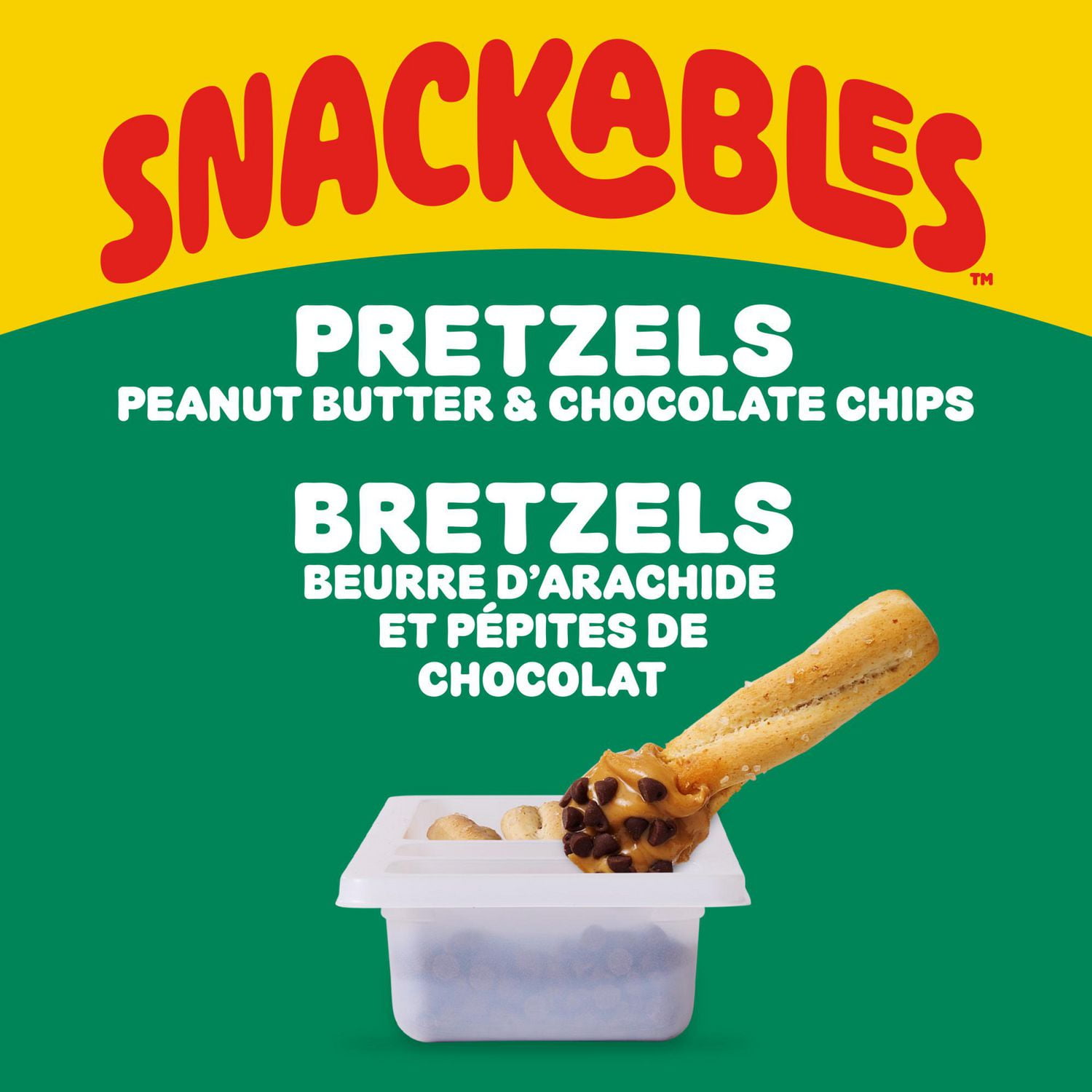 Lunchables Snackables Pretzels with Peanut Butter & Chocolate Chips, 56.7 g Tray, Lunchables Snackables
