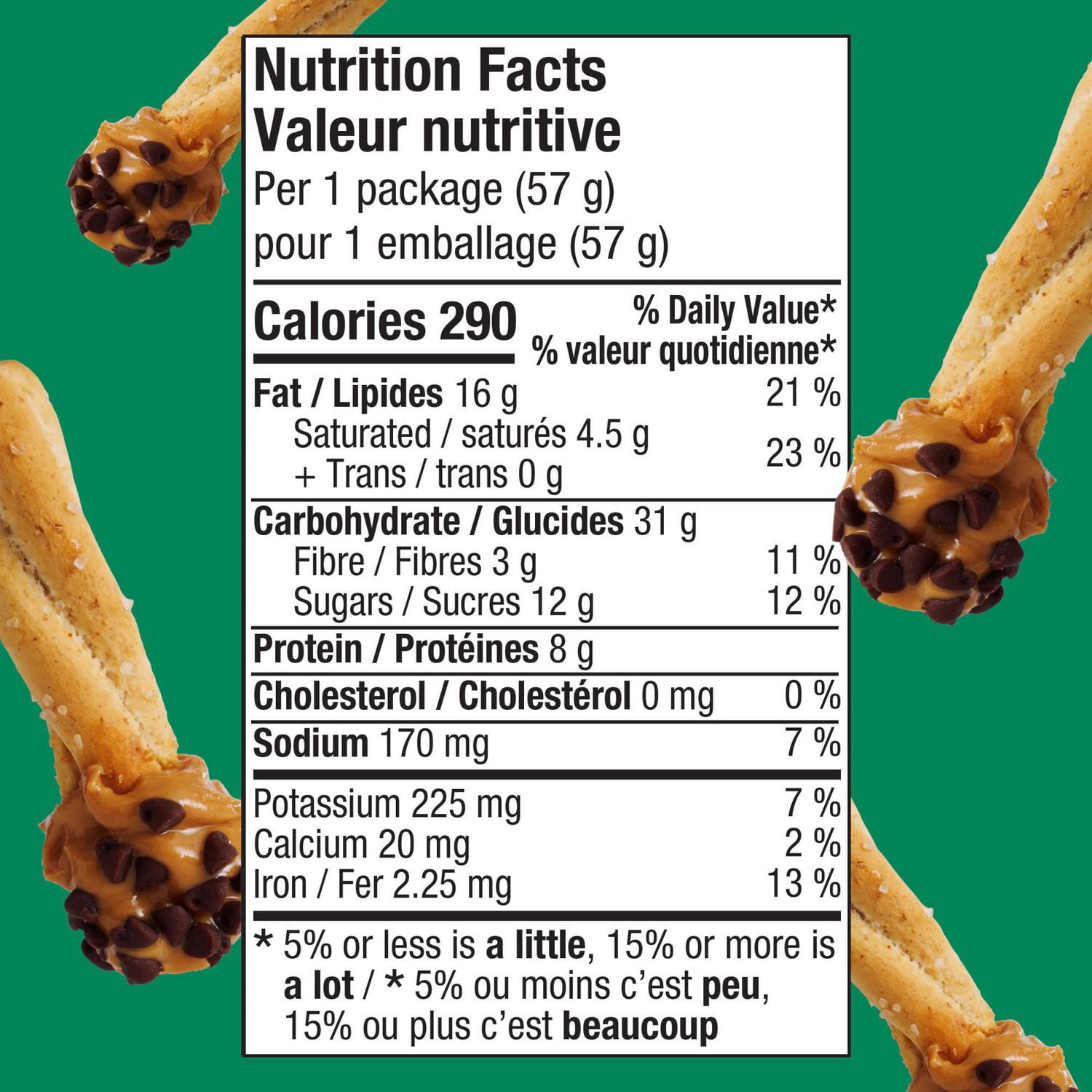 Lunchables Snackables Pretzels with Peanut Butter & Chocolate Chips, 56.7 g Tray, Lunchables Snackables