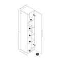 thumbnail image 4 of Prepac HangUps 15 inch Narrow Storage Cabinet, 4 of 9