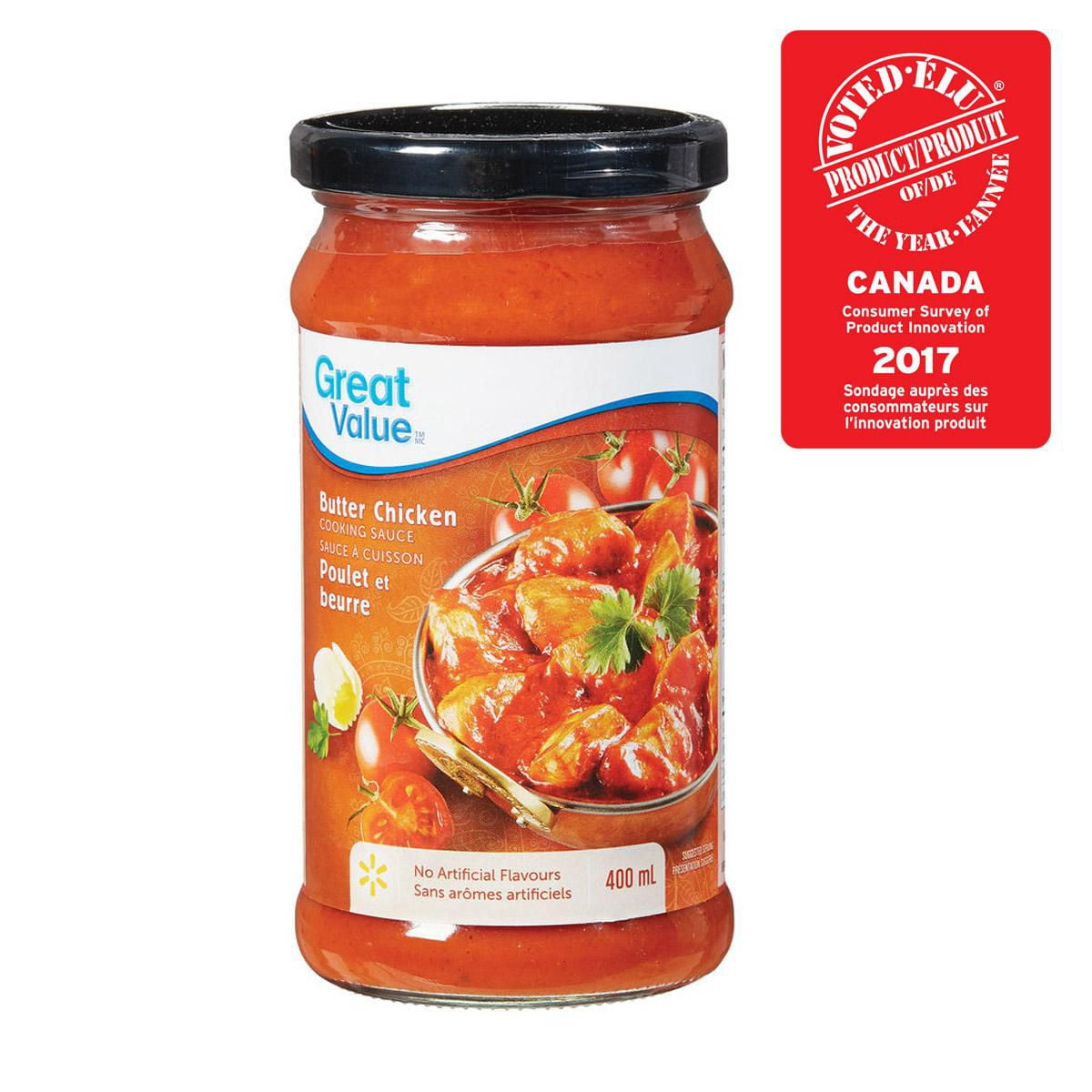 Great Value Butter Chicken Cooking Sauce Walmart Canada
