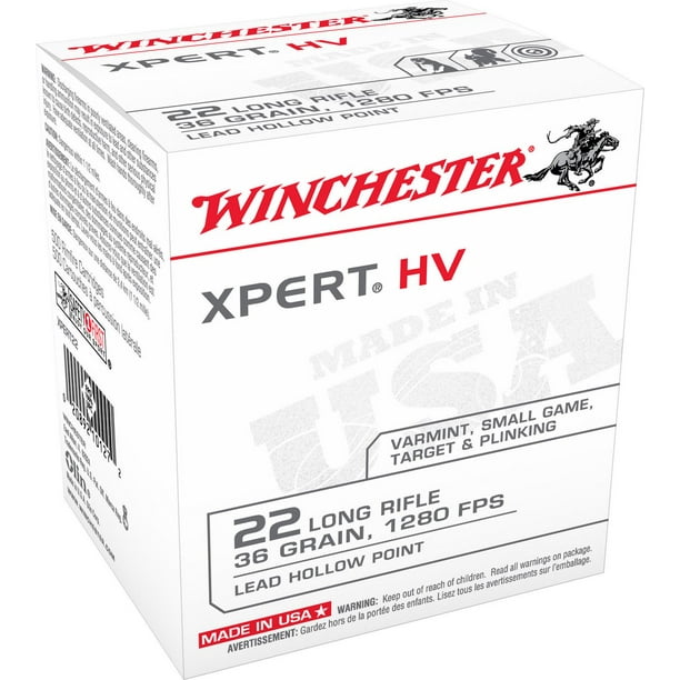 Winchester Munition Balle en plomb à pointe creuse de calibre 22 Xpert, 36 grains