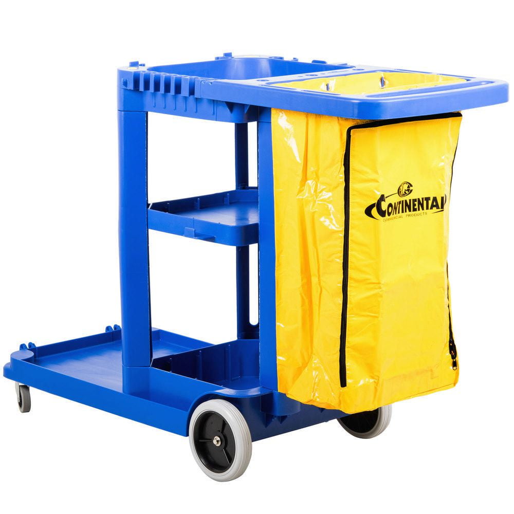 Continental Gray Janitor Cart with Vinyl Bag Walmart Canada