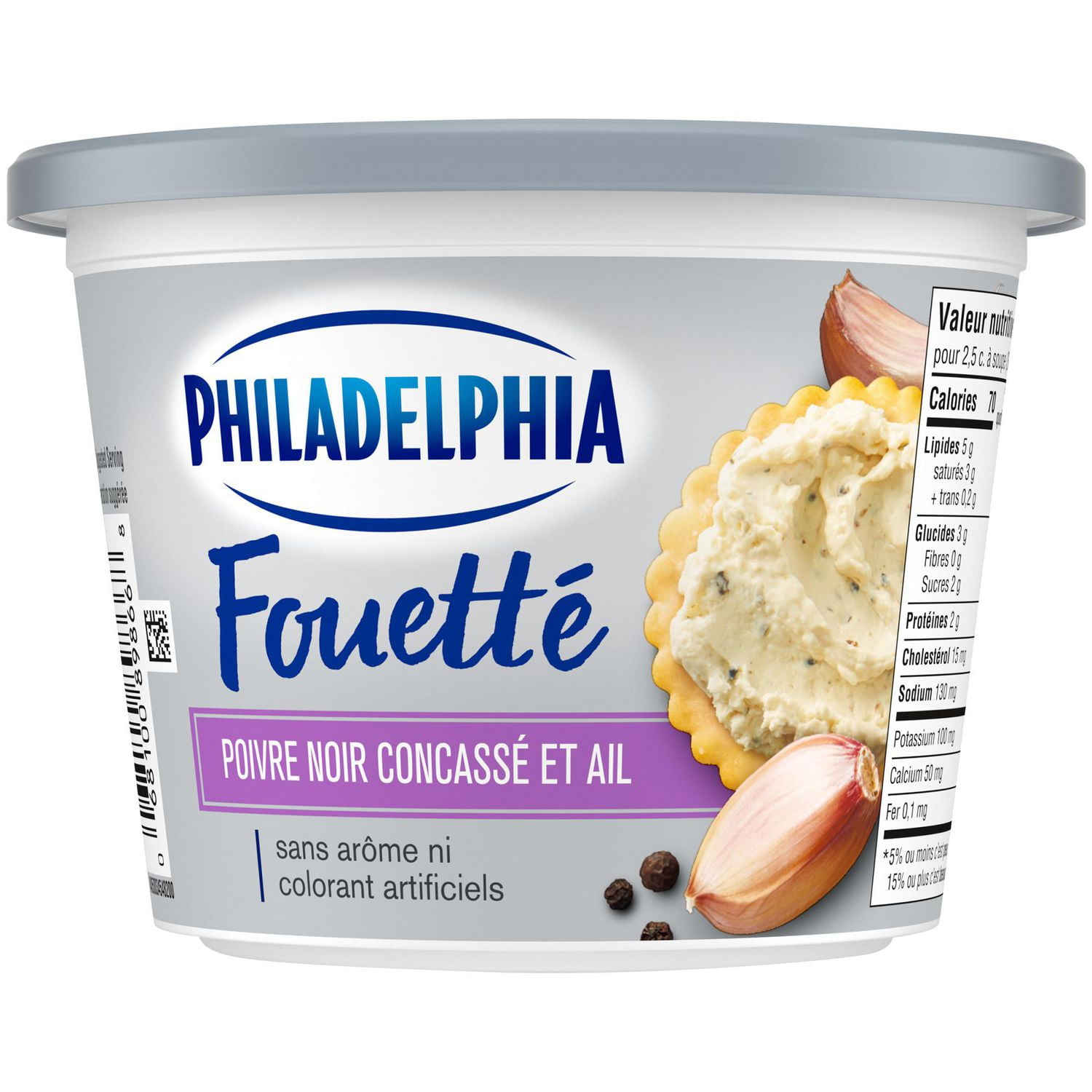 Philadelphia Whipped Cracked Pepper & Garlic Cream Cheese Product, 227g