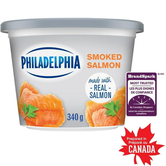 Produit de fromage à la crème velouté Philadelphia Saumon fumé 340g
