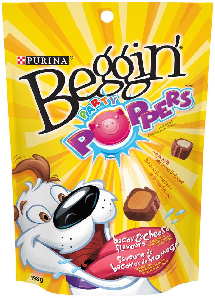 Beggin Strips Purina Beggin Party Poppers Bacon Cheese