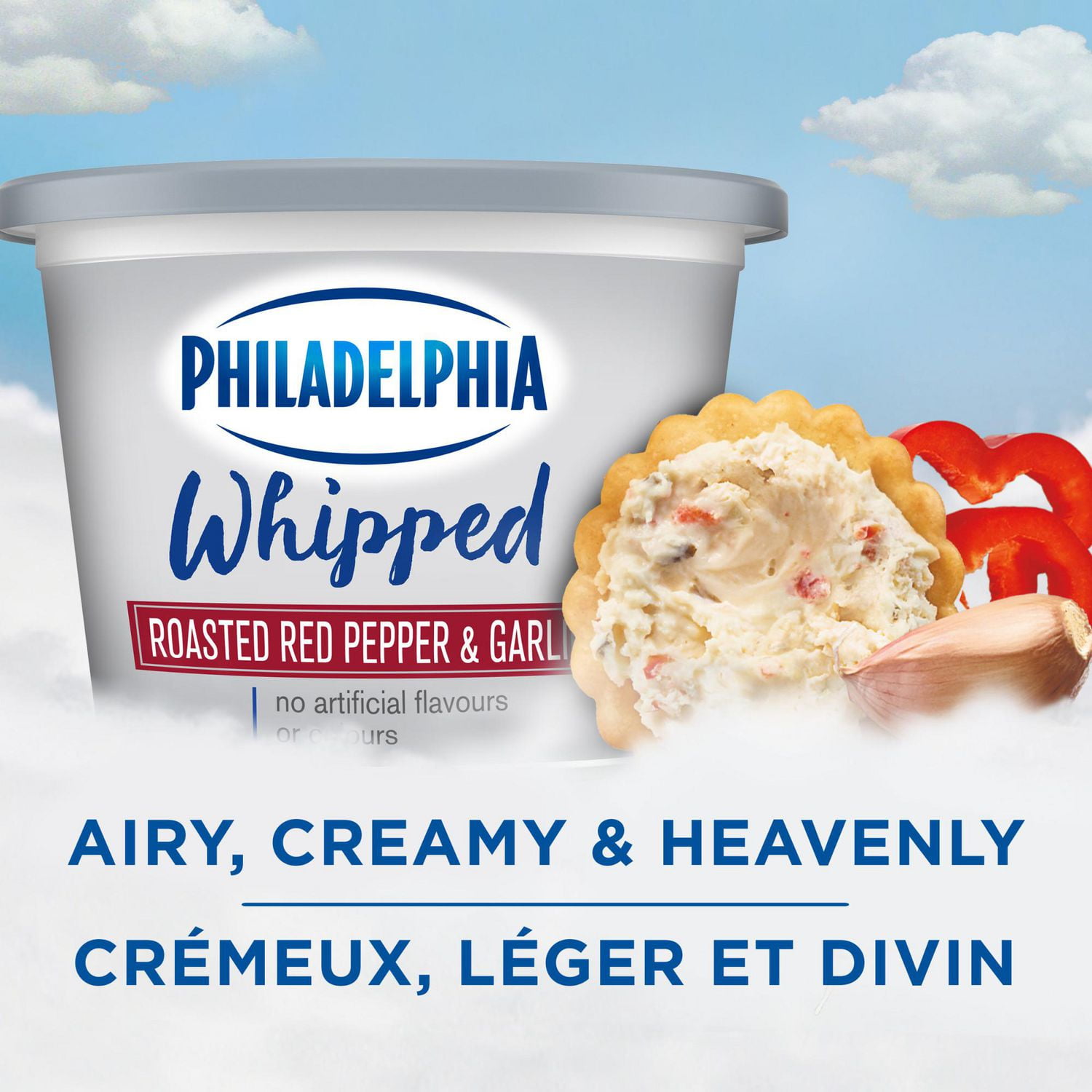 Philadelphia Whipped Roasted Red Pepper & Garlic Cream Cheese Product, 227g