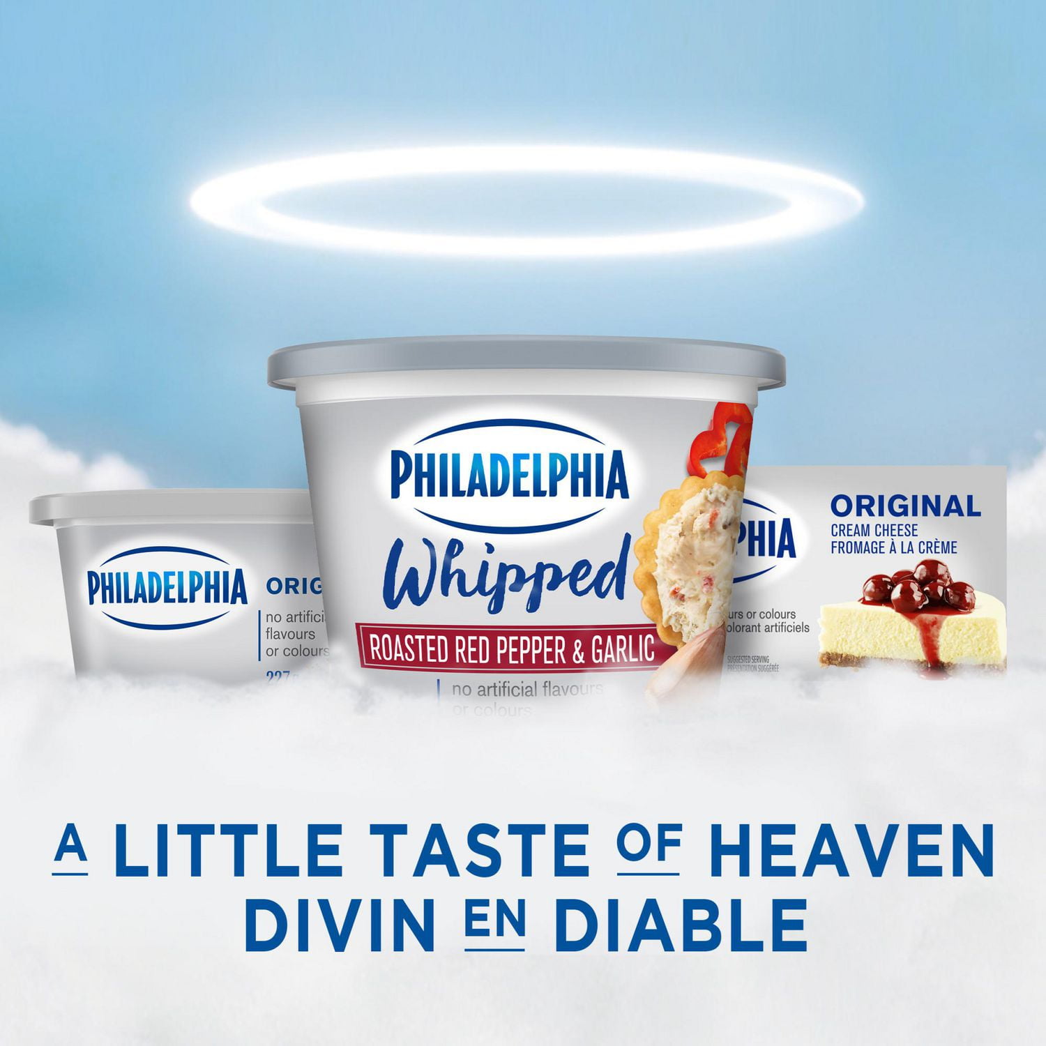 Philadelphia Whipped Roasted Red Pepper & Garlic Cream Cheese Product, 227g