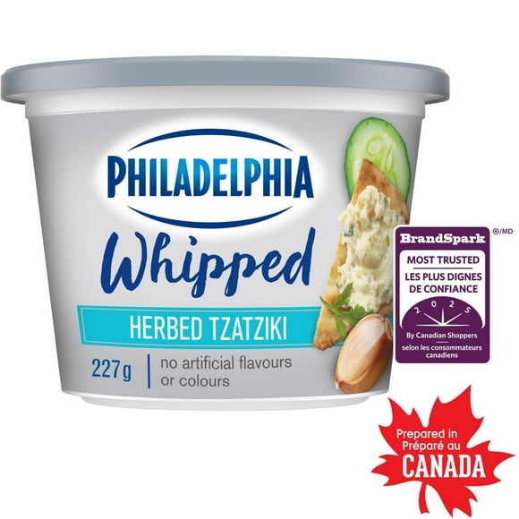 Produit de fromage à la crème Philadelphia Fouetté Tzatziki aux herbes 227g