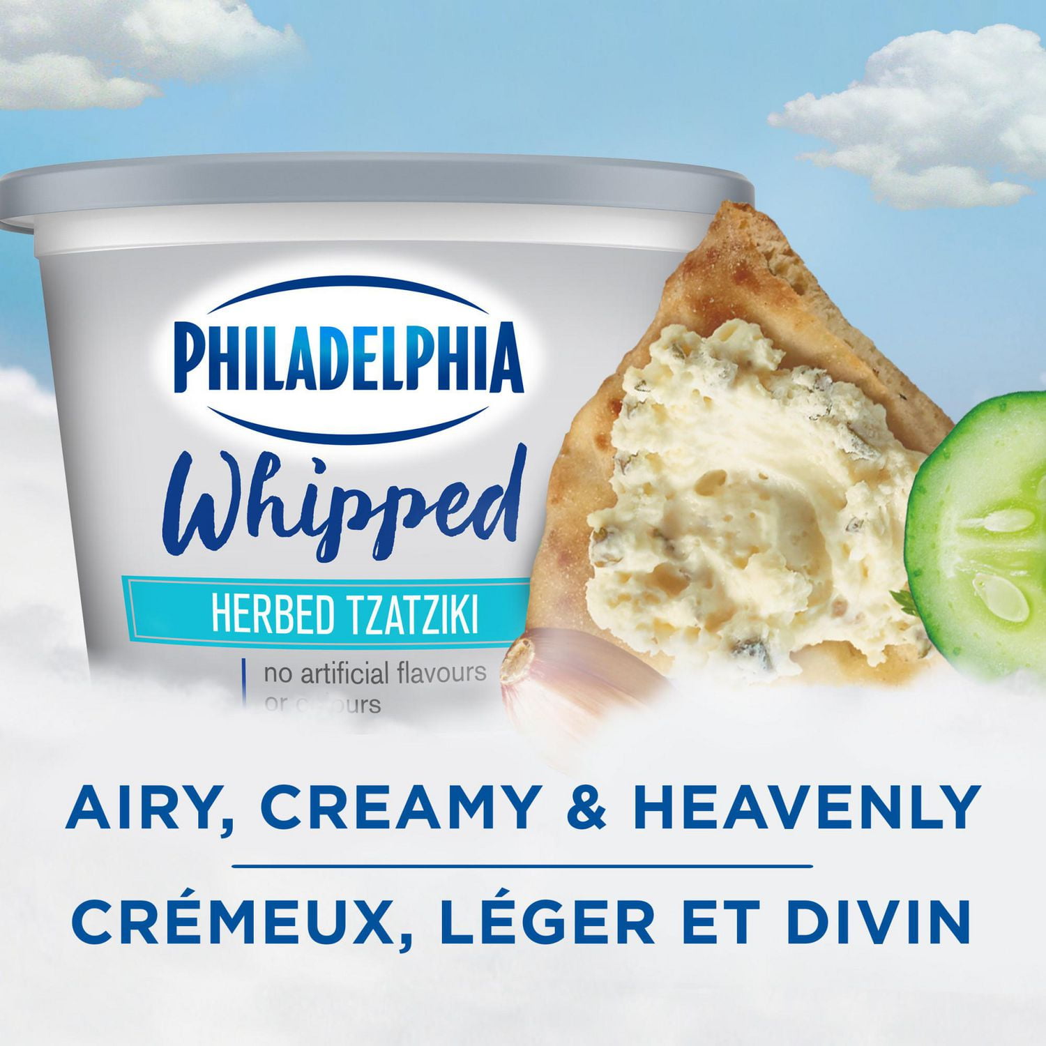 Philadelphia Whipped Herbed Tzatziki Cream Cheese Product, 227g