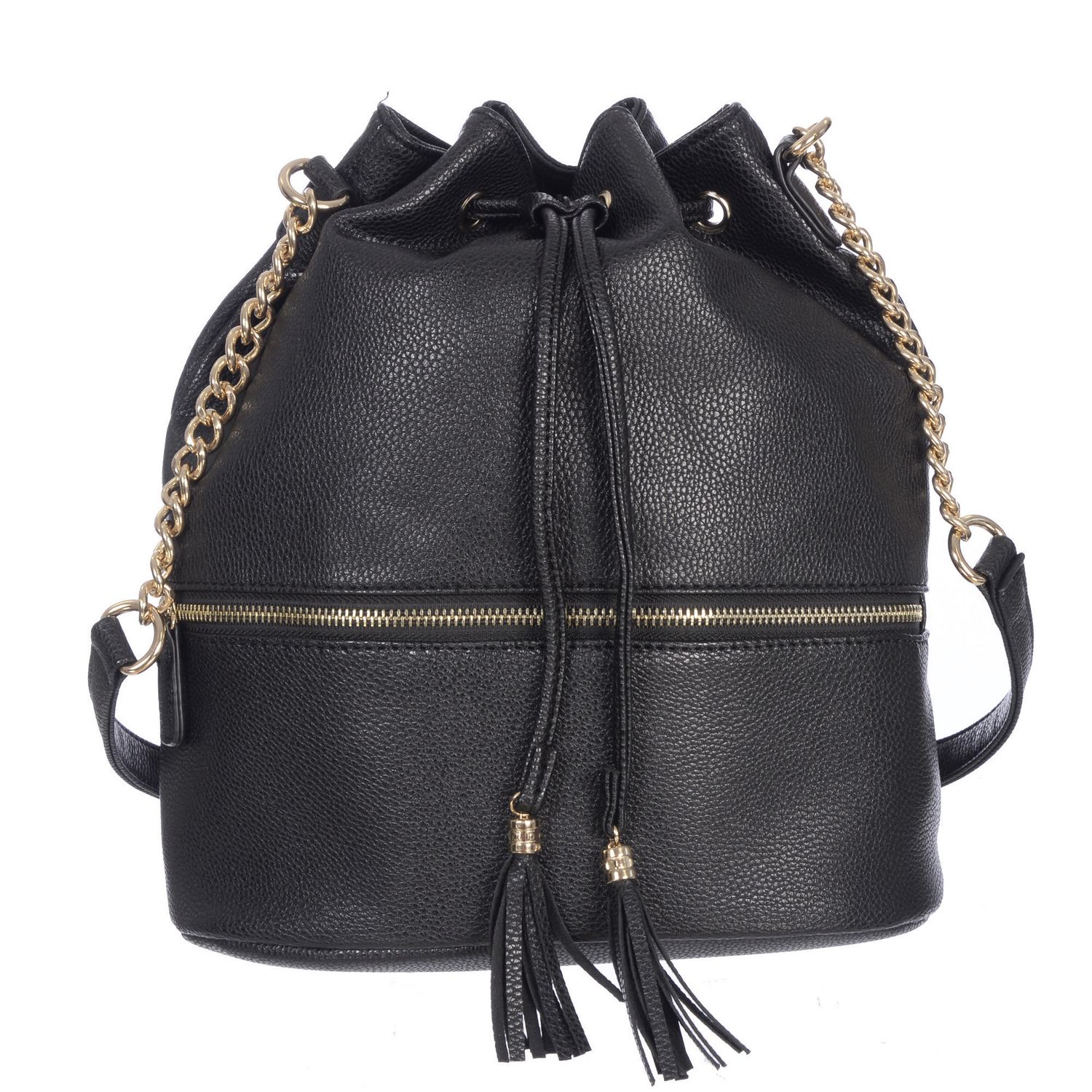NICCI Ladies' Drawstring Bucket Bag with Tassel | Walmart Canada