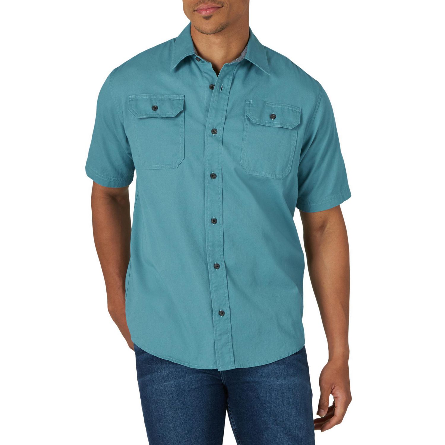 Wrangler Men's Short Sleeve Twill Shirt | Walmart Canada