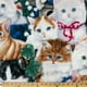 Tissu au mètre en molleton Fabric Creations à motif de chatons dans le jardin – image 1 sur 1