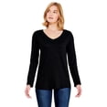 thumbnail image 1 of George Women's Long Sleeve V-Neckline Tee, 1 of 6