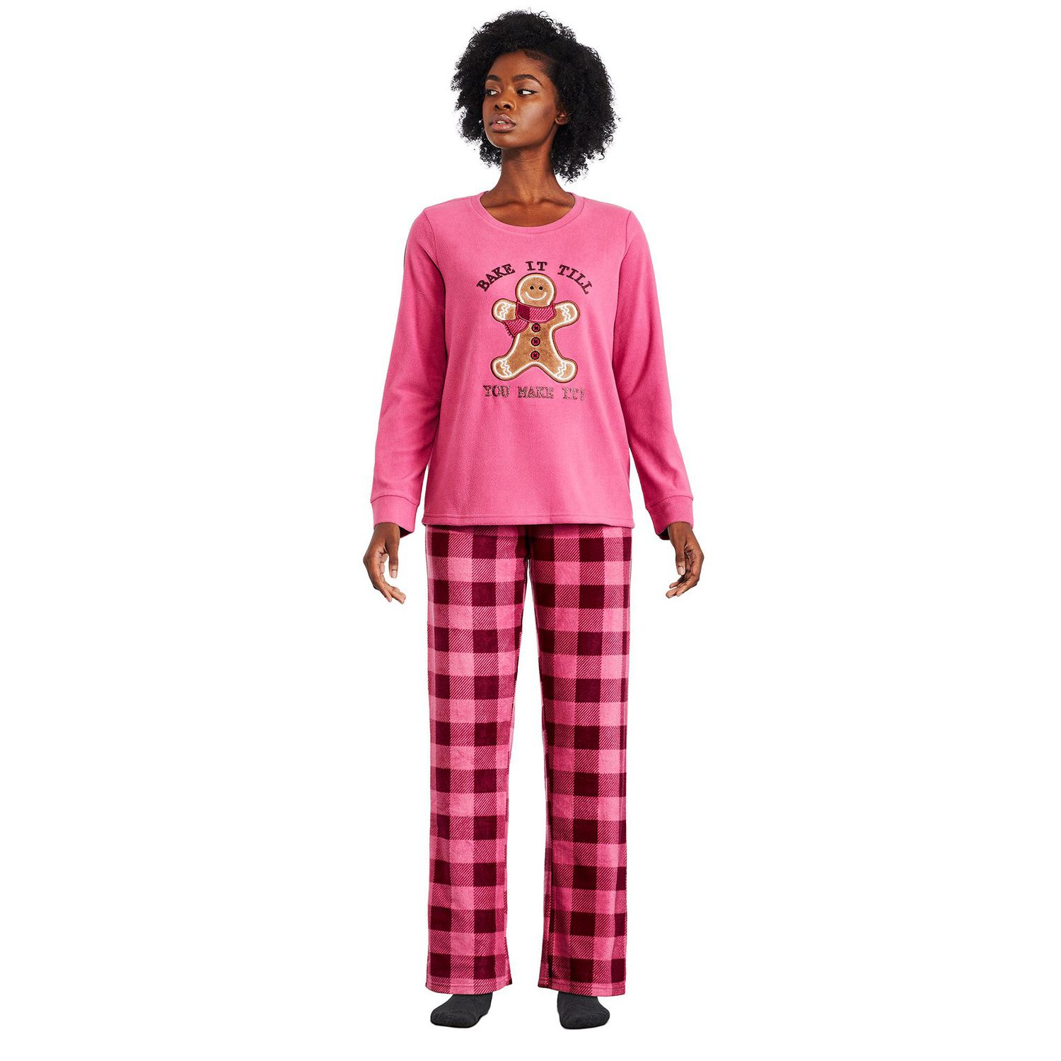 George Women's Micro Polar Fleece Pajamas 2-Piece Set 