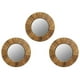 Ensemble 3 pièces mirroir en cercle de bois de hometrends – image 1 sur 1