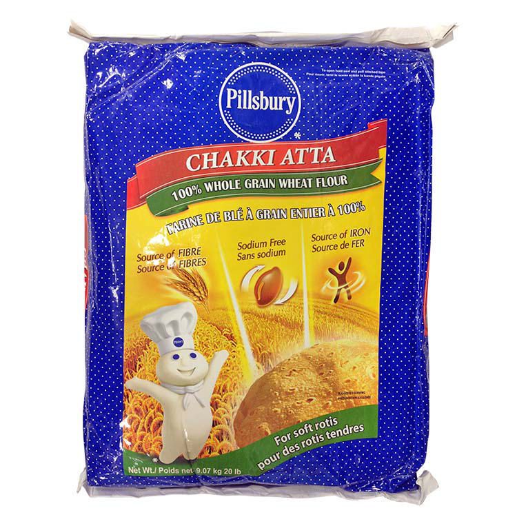 Pillsbury Chakki Atta Whole Grain Wheat Flour 9 07 Kg Walmart Canada