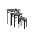 thumbnail image 1 of Monarch Grey Marble / Charcoal Metal 3pcs Nesting Table Set, 1 of 2
