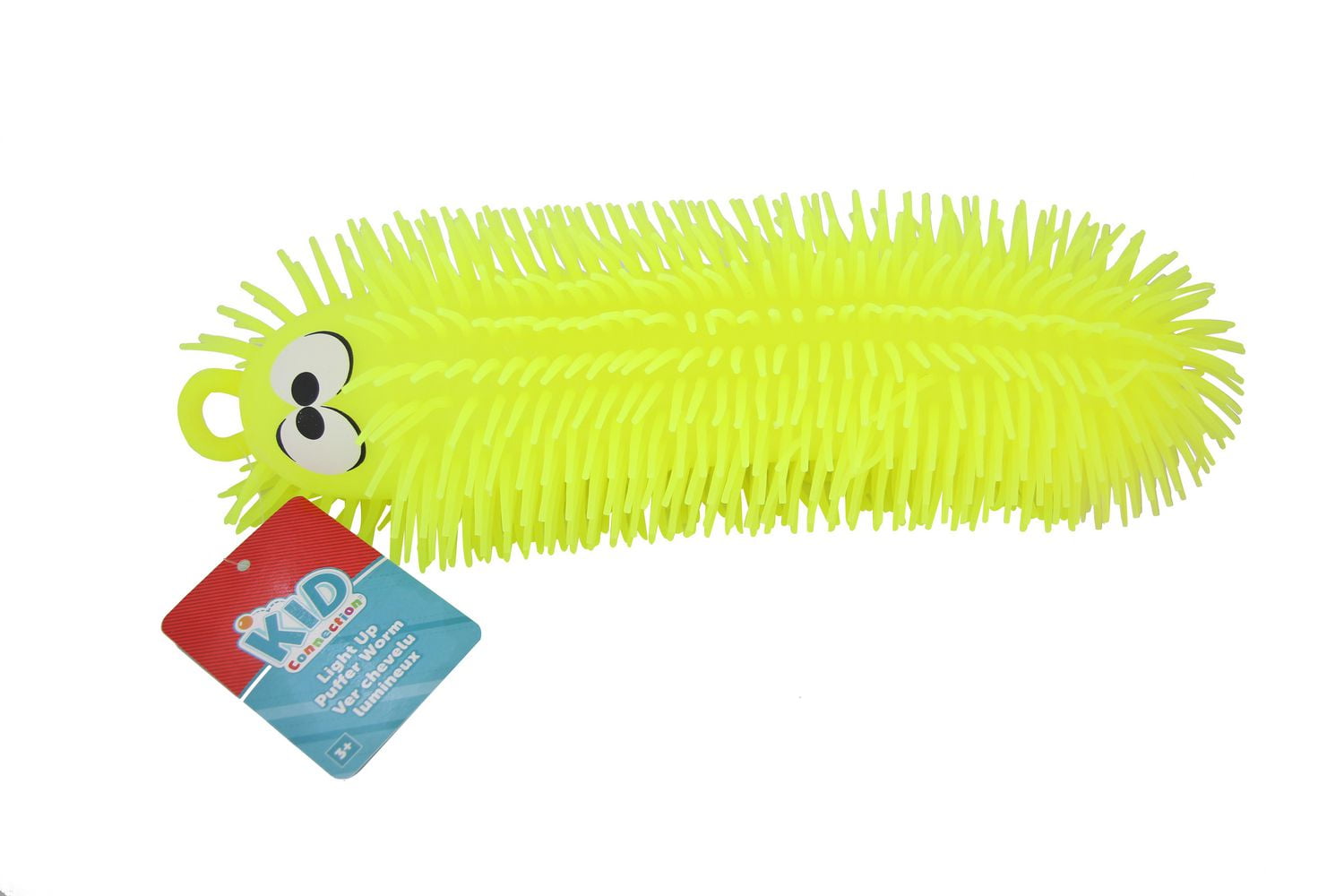 Kid Connection Light Up Puffer Worm 16480 Lighting and Squish Neon Yellow Walmart Canada