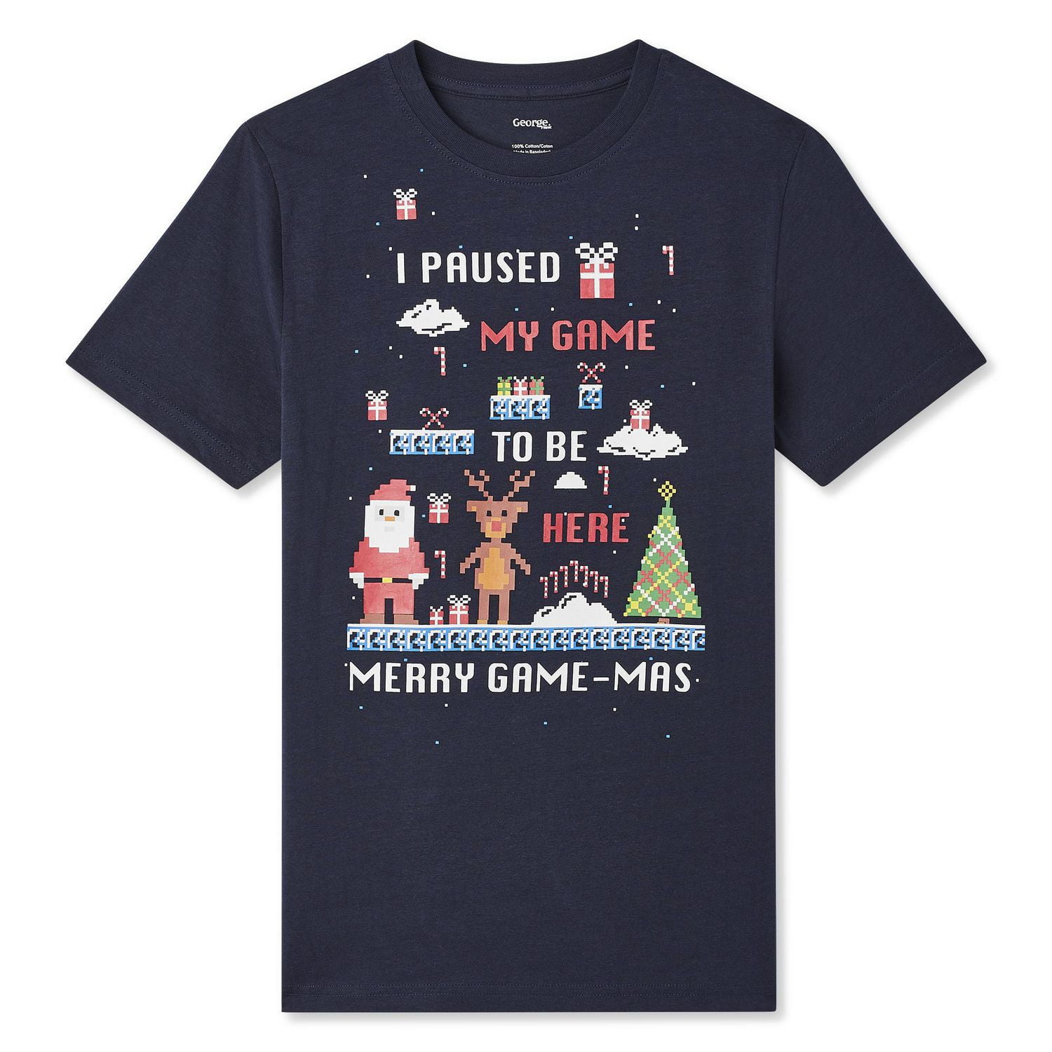 George Boys' Short Sleeve Christmas Novelty Tee