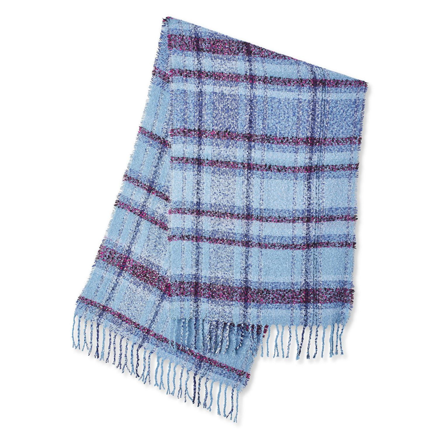 Women's Boucle Novelty Plaid Blanket Scarf Walmart Canada