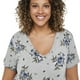 T-shirt drapé avec ourlet arrondi George Plus pour femmes – image 4 sur 6