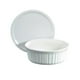 Plat rond à couvercle en plastique 24 oz/708 ml - Corningware French White Grès céramique durable – image 1 sur 3