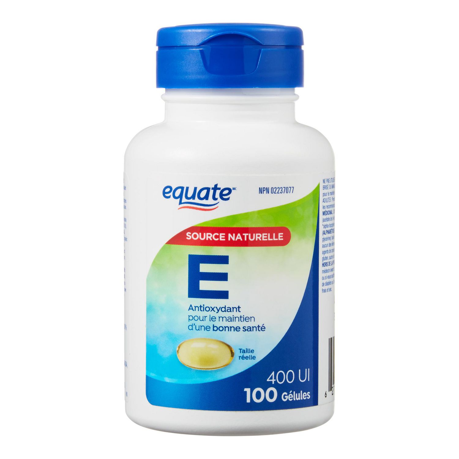 Gélules Equate CANADA vitamine E 400 UI 100, EXP27JN