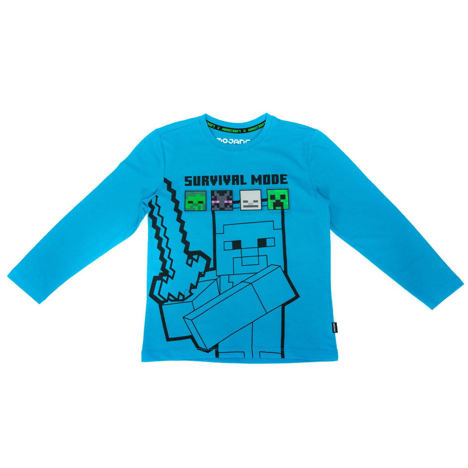 Boys Minecraft Mind The Mobs Long Sleeve T-Shirt