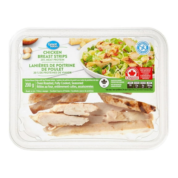 Great Value fully cooked Chicken Breast Strips
